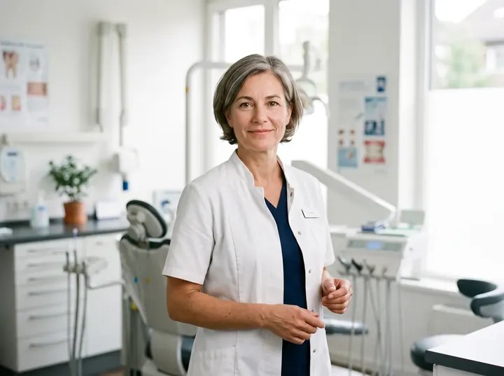 Dr. Karen Whitfield in her dental practice